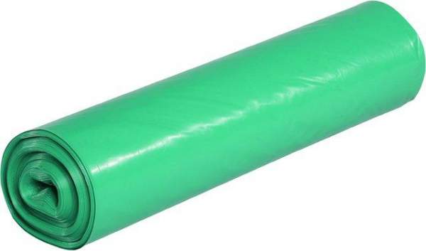 Mülltüten 120 Liter 700x1100mm LDPE-Folie grün Rolle á 25 Stück