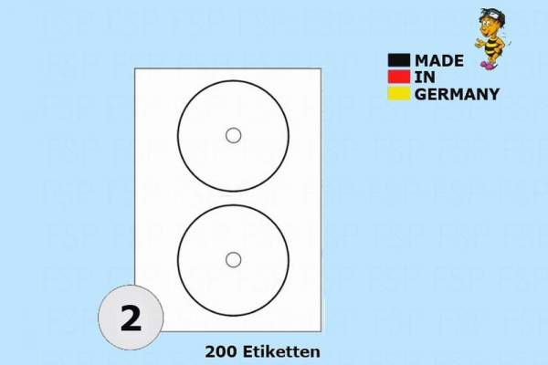 DIN A4 Druckeretiketten Label weiß